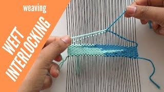 Weft Interlocking  Weaving Techniques [upl. by Jacobah]