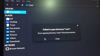 Kali Linux solve “root folder permission denied “ [upl. by Benjie414]