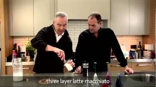 aerolatte  milk frother makes three layer caffè latte macchiato [upl. by Areid402]