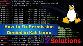 How to fix Permissions Denied in Kali Linux UbuntuLinux MintFedora [upl. by Venn810]