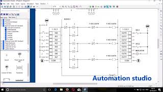 Automation studio PLC Ladder Logic program for an electropneumatic [upl. by Legim33]