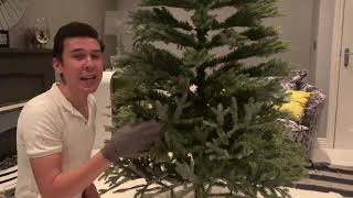 Balsam Hill Fraser Fir Christmas Tree Review 7ft Narrow Unlit [upl. by Osborne641]