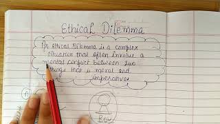 Ethical Dilemma in simple language [upl. by Okomot]