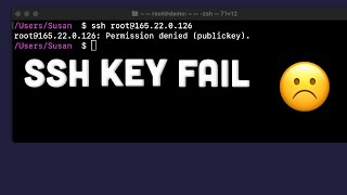 Fix for SSH Permission Denied Public Key [upl. by Wendy]