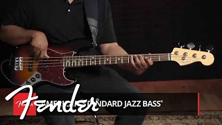 American Standard Jazz Bass Demo  Fender [upl. by Martreb33]