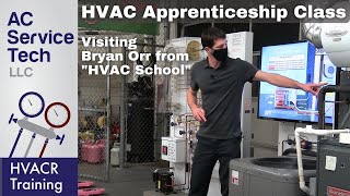 HVAC 1st Year Apprenticeship Class How an AC Works Refrigeration Cycle w Bryan Orr HVAC School [upl. by Anerb]