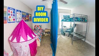 EASY DIY SLIDING ROOM DIVIDER [upl. by Adalheid]