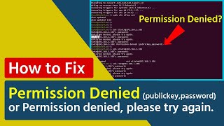 How to fixt Permission denied publickeypassword or Permission denied please try again [upl. by Kemp]