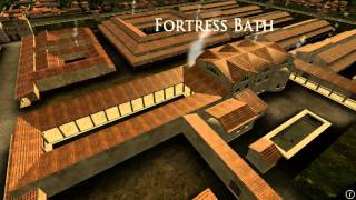 Animation of ancient Roman Fort in Caerleon Wales [upl. by Yelhak]