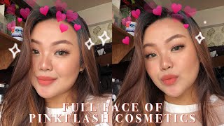 nothing above 80 pesos 💕 full face of pinkflash makeup ♡ [upl. by Bathsheb]