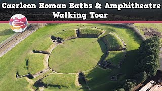 CAERLEON ROMAN BATHS amp AMPHITHEATRE WALES  Walking Tour  Pinned on Places [upl. by Etana900]