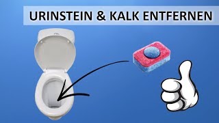 Urinstein entfernen  Toilette reinigen  Kalk beseitigen [upl. by Llerdnam]