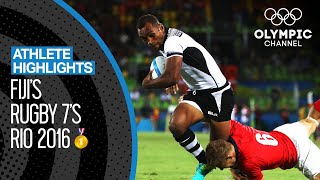 🇫🇯 Fijis road to the Rugby 7s Gold Medal🥇 All Mens Tries at Rio 2016  Athlete Highlights [upl. by Corbett]