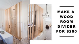 Build A Wood Room PartitionDivider Step By Step Time Lapse [upl. by Gelman]