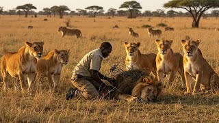 He Freed a Lion from Barbed Wire What the Lions Do Next Will Leave You Speechless [upl. by Nethsa]