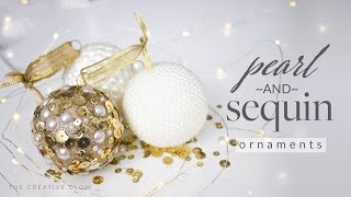 Easy Elegant DIY Christmas Ornaments  2 STYLES [upl. by Oidacra]