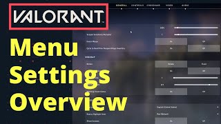 VALORANT Menu Settings Overview [upl. by Marko]