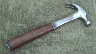 DIY Stacked Leather Handle  Refinishing an Estwing Hammer [upl. by Shirlene]