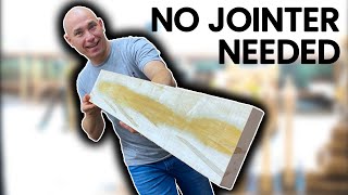 5 Ways to Joint Boards Without A Jointer  Woodworking Tip [upl. by Neitsabes583]