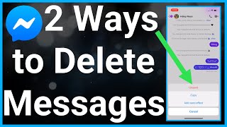 2 Ways To Delete Messages On Messenger [upl. by Suivatra640]