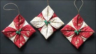 Folded Fabric Ornaments [upl. by Rani]