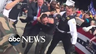 Trump Protester Rushes Stage at Ohio Rally [upl. by Siloam648]