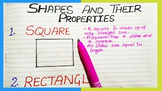 Shape and their properties Square Rectangle Circle shape in Mathematics [upl. by Anauj]