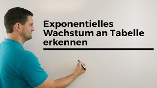 Exponentielles Wachstum an Tabelle erkennen  Mathe by Daniel Jung [upl. by Abramson]