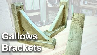 DIY Oak Wooden Architectural Knee Braces Gallows Bracket or Wood Corbels [upl. by Birchard]