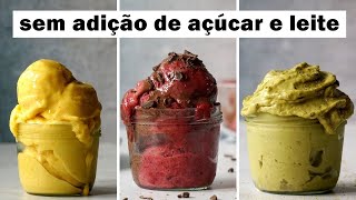 SÓ FRUTAS  SORVETE VEGANO  SAUDÁVEL [upl. by Drawets]