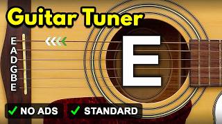 Guitar Tuner  Tune Standard Guitar Online  E A D G B E [upl. by Urbannal484]