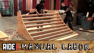 HowTo Build a Skatepark  Quarter Pipe Part 2 Studs and Framing  Manual Labor [upl. by Saoj59]