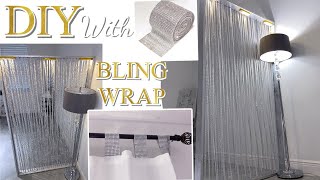 BLING WRAP ROOM DIVIDER DIY Accent CURTAIN Idea [upl. by Zoeller]