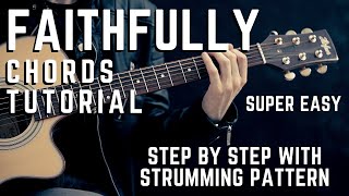 Faithfully by Journey Acoustic Guitar Chords Tutorial  Lesson for beginners  experts [upl. by Nnyliram]