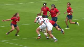 HIGHLIGHTS USA beat Spain 43  0 at the Womens Rugby World Cup [upl. by Ikcaj778]