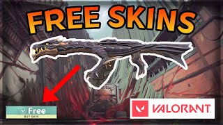 HOW TO GET FREE SKINS IN VALORANT [upl. by Adnilema]