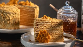 Delicious 10Layer Caramelized Honey Cake Recipe [upl. by Ydnamron]