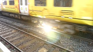 Merseyrail 507 009 making arcs at Birkdale station [upl. by Gretel]