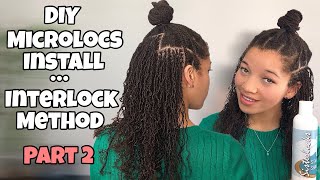 DIY MICROLOCS INSTALL  Interlock Method  Starter Locs  Part 2 [upl. by Enyrat793]