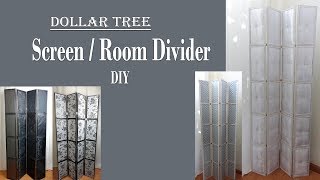 Screen  Room Divider 6ft  Dollar Tree DIY  Movable Partition [upl. by Thgiwd]