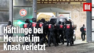 Gefängnismeuterei Polizei stürmt Knast in Thüringen  JVA Untermaßfeld [upl. by Oirelav]