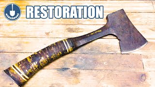 AXE RESTORATION  Estwing Hatchet Restored using a Cashmere Scarf [upl. by Birgitta2]